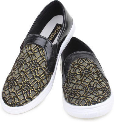 Shoetopia Canvas Shoes For Women(Gold), Golden