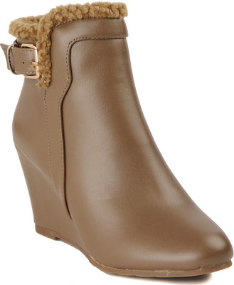 

Flat n Heels Boots For Women(Khaki)