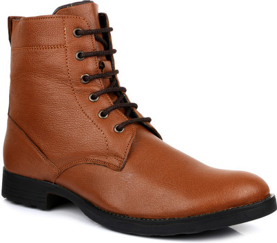 

Escaro Leather Boots For Men(Brown, Tan