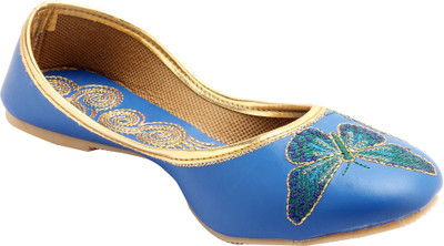 

Handicrafts Jutis For Women(Multicolor, Navy blue