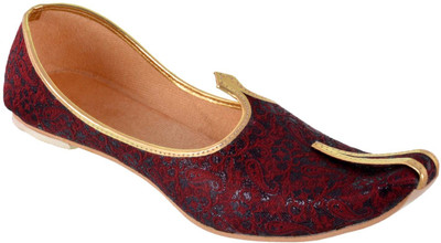 

DFR Red with Black Aambi Jutti Jutis For Men(Red, 50;red