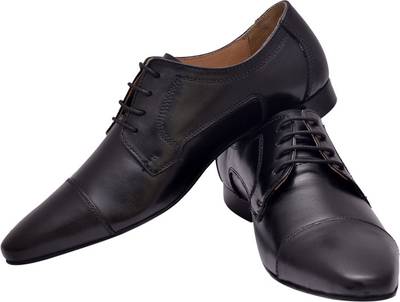 Hirel's Men Black Oxford Lace Up Shoes