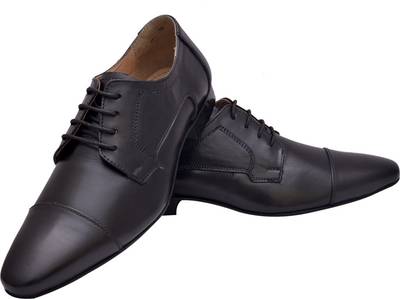Hirel's Men Black Oxford Lace Up Shoes