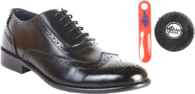 

Urban Nation Hand Crafted Brogue Shoe Lace Up For Men(Black