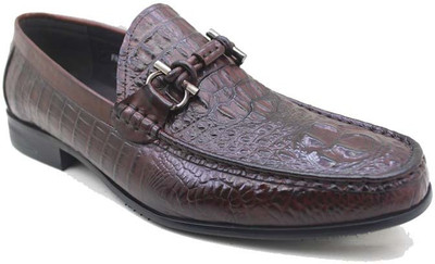 

Froskie Genuine Leather Formal Shoes Loafers For Men(Burgundy)