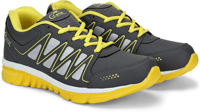 Gatik Training & Gym Shoes For Men(Grey, Yellow), Awesome grey::chic yellow
