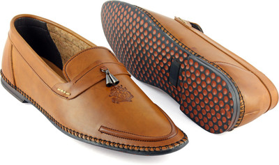 

DeVEE Flento Latin Alexandrus Metal Bells Tan Loafers For Men(Tan)