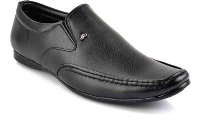 Levanse Semi Formal Shoes Slip On For Men(Black, Matte black