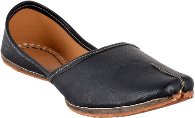 

DFR Textured Ethnic Punjabi Jutti -Black For Men(Black