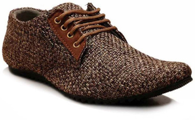 

Oora OORA Stylish Brown Color Jute Casual Laceup Shoes for Men Casuals For Men(Brown