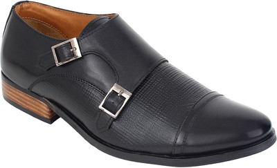

Lujo Monk Strap For Men(Black, 09;black
