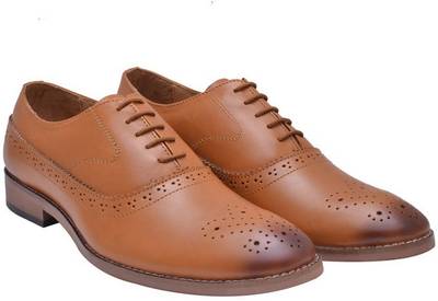 Hirel's Geniune Leather Cap Toe Oxford Brogue Lace Up