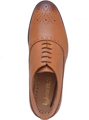 Hirel's Geniune Leather Cap Toe Oxford Brogue Lace Up