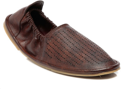 

TEN Brown Leather Mojari Outdoors For Men(Brown