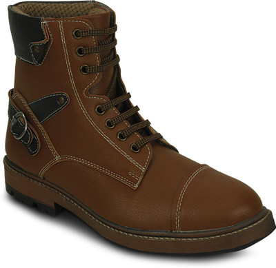 

Get Glamr Trecking Lace Ups Boots For Men(Tan