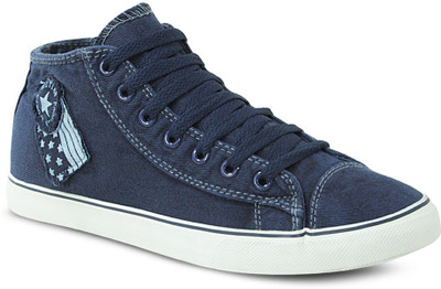 

Get Glamr Stylish Lace Ups Canvas Shoes For Men(Blue)