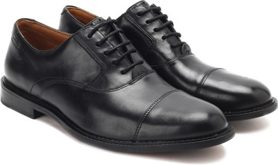 

Clarks Dorset Boss Lace Up Shoes For Men(Black, Black leathe