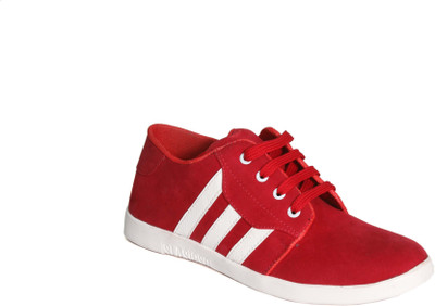 

Levanse Daily wear casual shoes Canvas Shoes For Men(Red, White