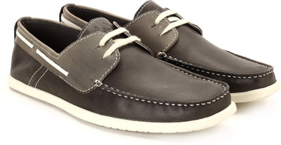 

Arrow Men Genuine Leather Boat Shoes For Men(Grey, White, Black anthracire/navy grey