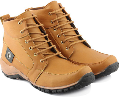 

Golden Sparrow Mens High Ankle Boots For Men(Tan)
