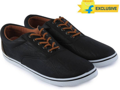 

Flying Machine Synthetic Leather Sneakers For Men(Black, Brown