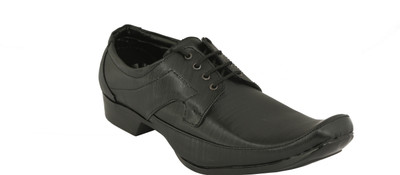 Kraasa Lace Up Shoes For Men(Black)