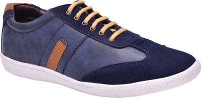

Bxxy Men's Blue Lace-Up Casual Shoes For Men(Blue