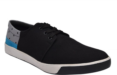 

Fentacia Ankle Length Canvas Shoes For Men(Black)