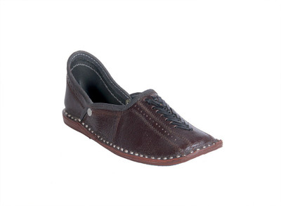 

Panahi Dark Brown 100% Genuine Leather Slip On Jutis Casuals For Men(Brown