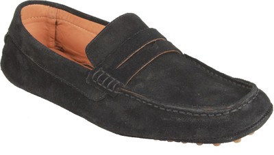 

Salt N Pepper 14-218 Brad Black Suede Loafers For Men(Black