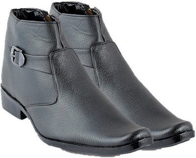 

Foot n Style fs350 Zipped Ankel Formal Boots For Men(Black)