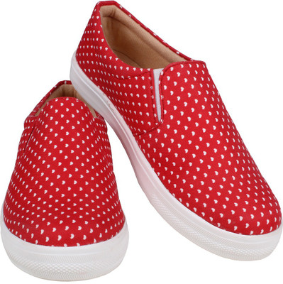 

Lords & Ladies Canvas Shoes For Women(Red