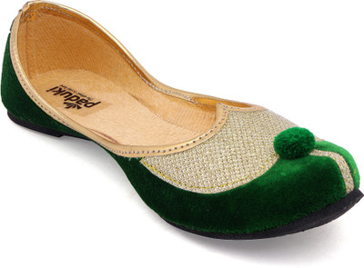 

Paduki Ethnic Footwear Casual shoe For Women(Green, Silver