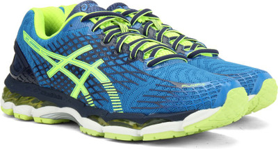 

Asics GEL-NIMBUS 17 Running Shoe For Men(Blue, Elctrc blue/flh ylw/indgo blue