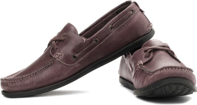 

Franco Leone Boat Shoes For Men(Purple, Bordo