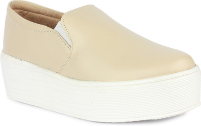 

STEEMO Slip On Sneakers For Women(Beige, Cream