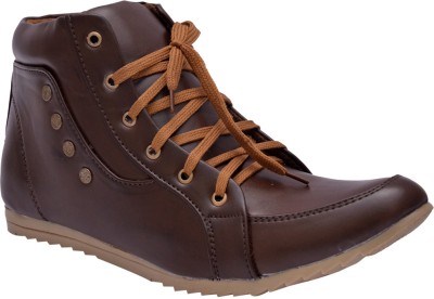 

Fentacia Riveted Sneakers For Men(Brown), Coffee