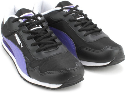 Puma Street Rider Wns DP Sports Shoes For Women(Black, Purple, Black-blue iris-white