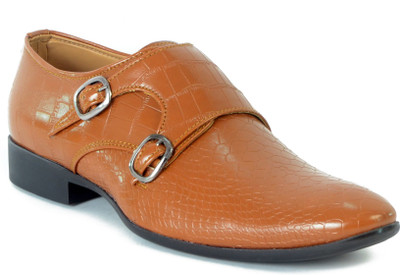 Aarav Shoe Monk Strap For Men(Tan