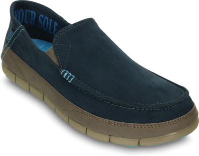 

Crocs Stretch Sole Microsuede Loafers For Men(Blue, Nightfall/khaki
