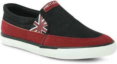 

Get Glamr Casual Slip Ons Canvas Shoes For Men(Black)