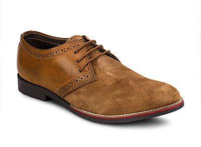 

Get Glamr Designer Laced Corporate Casuals For Men(Tan