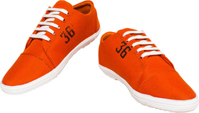 

Prakum Canvas Shoes For Men(Orange)