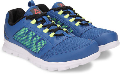 

REEBOK RUN STORMER Running Shoes For Men, Blue/neon yellow/blk/wht