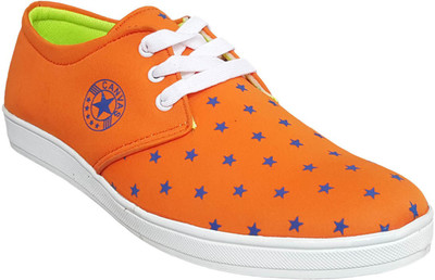 

Hitmax STAR Orange Canvas Shoes For Men(Orange