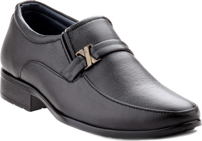 

Zebra Men's 100% Pure Synthetic Leather Black Slip on Formal Slip On For Men(Black