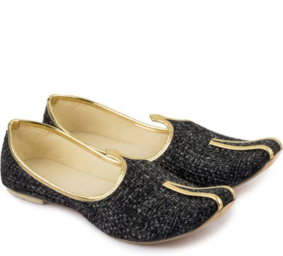 

Tashi Stylish Black Jute Jutis Jutis For Men(Black, Gold