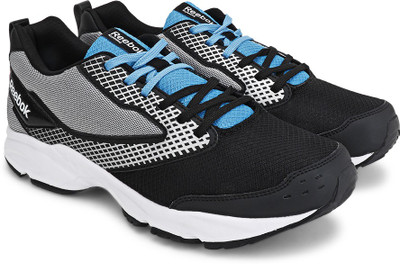 

REEBOK ZEST Men Running Shoes For Men(Black, Silver), Black/blue/mat silver