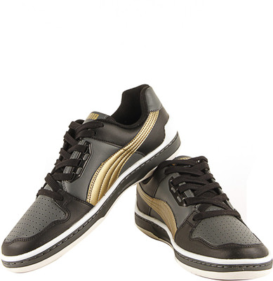 

Puma Unlimited Lo DP Running Shoes For Men(Grey), Dark shadow-black-metallic gold
