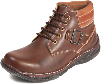 

Levanse High ankle Boots For Men(Brown, Matte brown